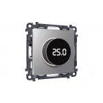 Комплект механизма терморегулятора с цифровым дисплеем с подсветкой и датчиком для теплого пола 16A-250V Ambrella Volt MA MA505810 от ImperiumLoft