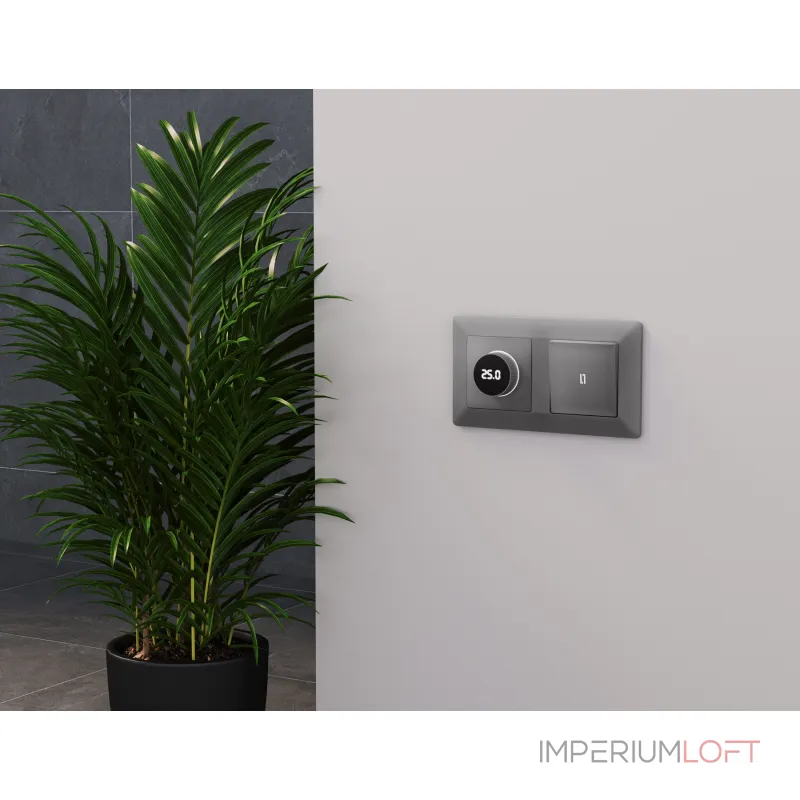 Комплект механизма терморегулятора с цифровым дисплеем с подсветкой и датчиком для теплого пола 16A-250V Ambrella Volt MA MA505810 от ImperiumLoft Комплект механизма терморегулятора с цифровым дисплеем с подсветкой и датчиком для теплого пола 16A-250V Ambrella Volt MA MA505810 от ImperiumLoft