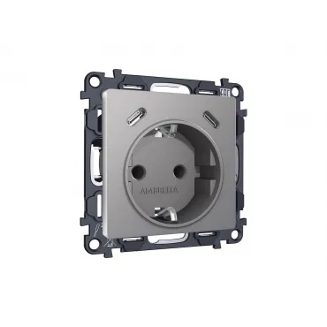 Комплект механизма электрической розетки 2USB С+C 20W (быстрая зарядка) с/з на винтовых зажимах 16A-250V Ambrella Volt MA MA510510 Комплект механизма электрической розетки 2USB С+C 20W (быстрая зарядка) с/з на винтовых зажимах 16A-250V Ambrella Volt MA MA510510