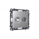 Комплект механизма розетки TV оконечной + SAT 5-862MHz 3.5dB/950-2150MHz 3.5dB Ambrella Volt MA MA513310