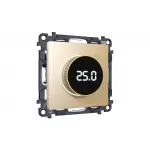 Комплект механизма терморегулятора с цифровым дисплеем с подсветкой и датчиком для теплого пола 16A-250V Ambrella Volt MA MA605810 от ImperiumLoft