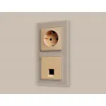 Комплект механизма компьютерной розетки RJ-45 (8P8C) CAT6A экранированной с автоматической защитной шторкой Ambrella Volt MA MA612005