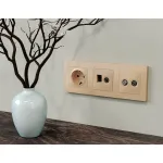 Комплект механизма розетки компьютерной + TV оконечной RJ-45 (8P8C) CAT6/50-870 MHz 1dB с автоматической защитной шторкой Ambrella Volt MA MA612510 от ImperiumLoft