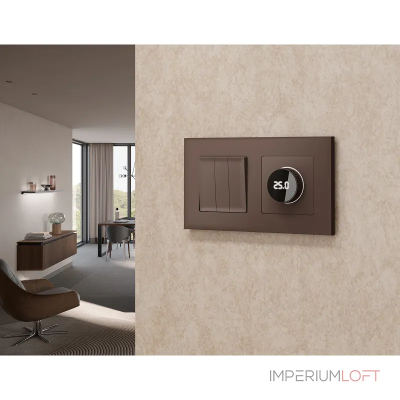 Комплект механизма терморегулятора с цифровым дисплеем с подсветкой и датчиком для теплого пола 16A-250V Ambrella Volt MA MA635810 от ImperiumLoft Комплект механизма терморегулятора с цифровым дисплеем с подсветкой и датчиком для теплого пола 16A-250V Ambrella Volt MA MA635810 от ImperiumLoft