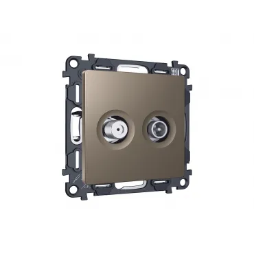 Комплект механизма розетки TV оконечной + SAT 5-862MHz 3.5dB/950-2150MHz 3.5dB Ambrella Volt MA MA643310