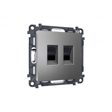 Комплект механизма компьютерной двойной розетки Ambrella Volt MA MA662110