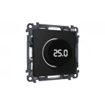 Комплект механизма терморегулятора с цифровым дисплеем с подсветкой и датчиком для теплого пола 16A-250V Ambrella Volt MA MA805810 от ImperiumLoft