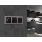 Комплект механизма терморегулятора с цифровым дисплеем с подсветкой и датчиком для теплого пола 16A-250V Ambrella Volt MA MA805810 от ImperiumLoft