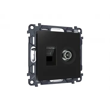 Комплект механизма розетки компьютерной + TV оконечной RJ-45 (8P8C) CAT6/50-870 MHz 1dB Ambrella Volt MA MA812510