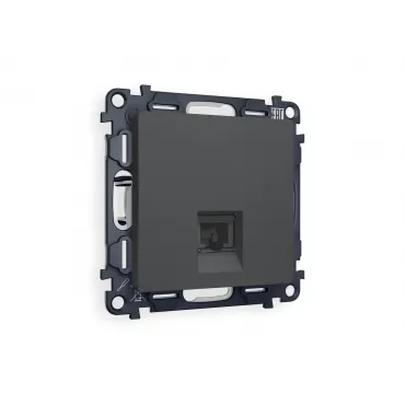 Комплект механизма компьютерной розетки RJ-45 (8P8C) CAT6A экранированной с автоматической защитной шторкой Ambrella Volt MA MA912005
