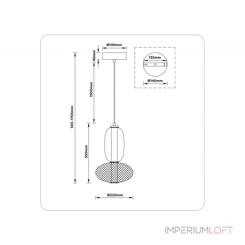 Подвесной светильник Ambrella HIGH LIGHT LH11007 Подвесной светильник Ambrella HIGH LIGHT LH11007