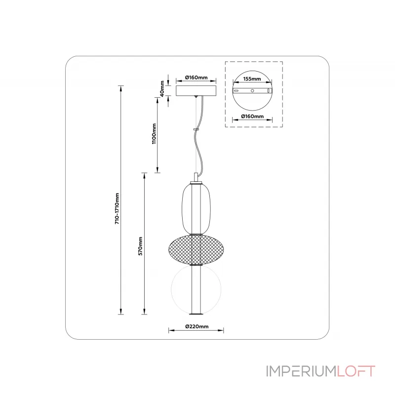 Подвесной светильник Ambrella HIGH LIGHT LH11008 Подвесной светильник Ambrella HIGH LIGHT LH11008