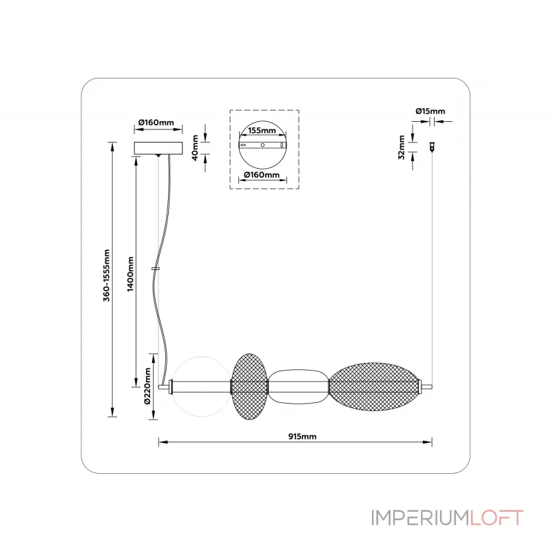 Подвесной светильник Ambrella HIGH LIGHT LH11010