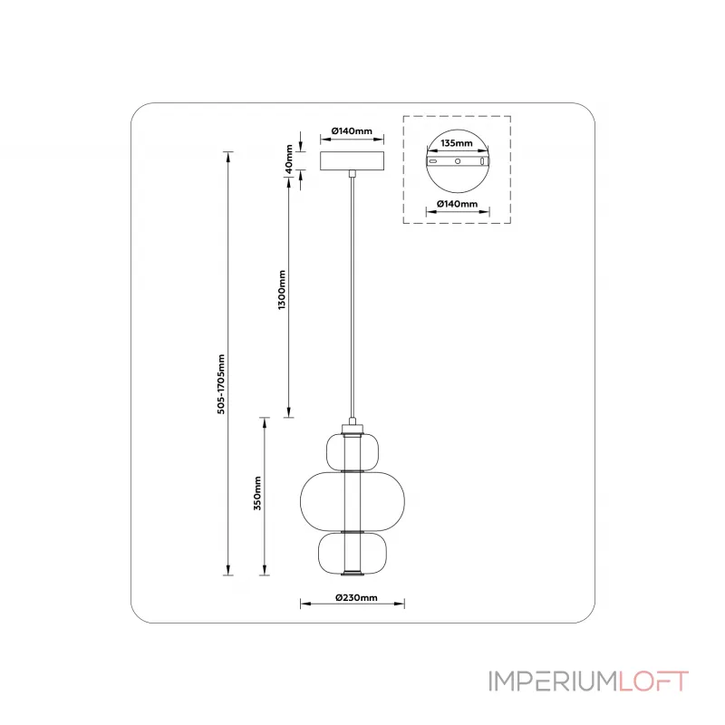 Подвесной светильник Ambrella HIGH LIGHT LH11057 Подвесной светильник Ambrella HIGH LIGHT LH11057
