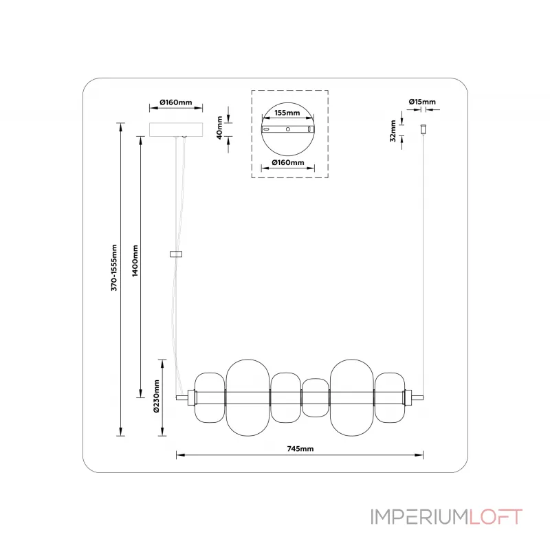 Подвесной светильник Ambrella HIGH LIGHT LH11072 Подвесной светильник Ambrella HIGH LIGHT LH11072