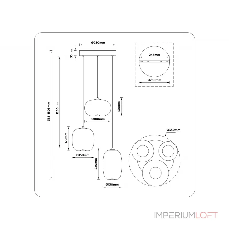 Подвесной светильник Ambrella HIGH LIGHT LH11105 Подвесной светильник Ambrella HIGH LIGHT LH11105