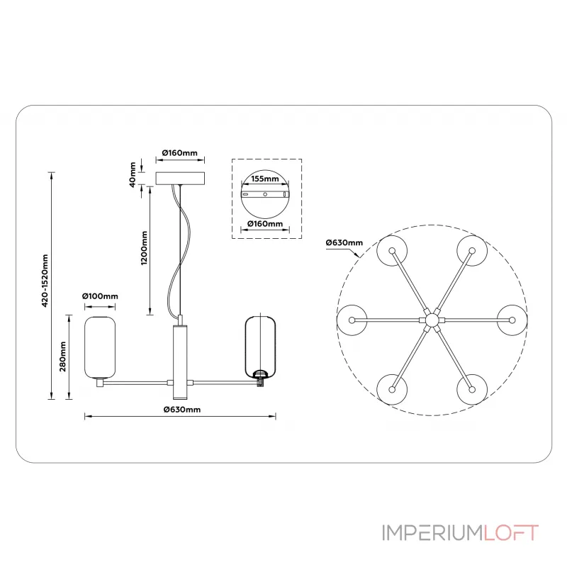 Подвесная люстра Ambrella HIGH LIGHT LH11107