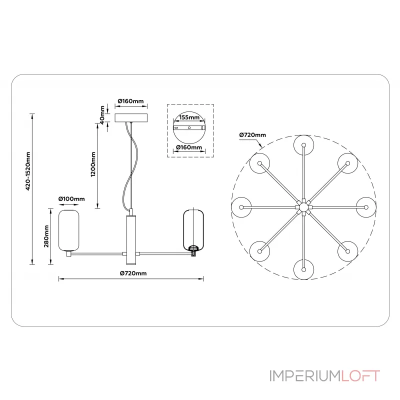 Подвесная люстра Ambrella HIGH LIGHT LH11109 Подвесная люстра Ambrella HIGH LIGHT LH11109