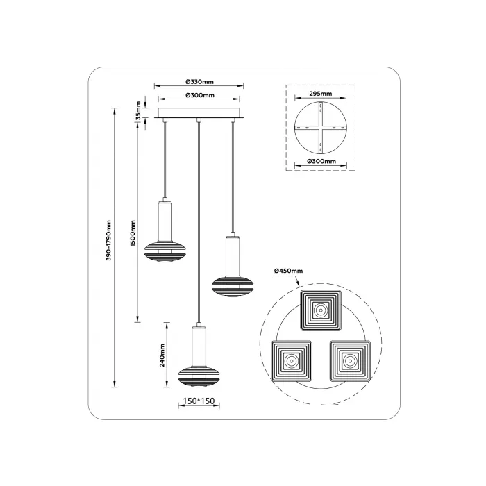 Светильник светодиодный подвесной Ambrella HIGH LIGHT LH31011 от ImperiumLoft