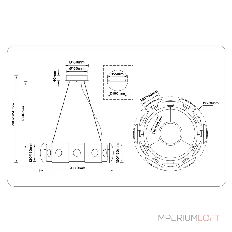 Подвесная люстра Ambrella HIGH LIGHT LH31024