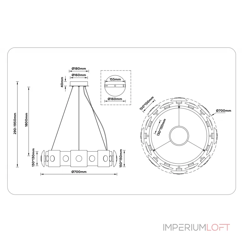 Подвесная люстра Ambrella HIGH LIGHT LH31030