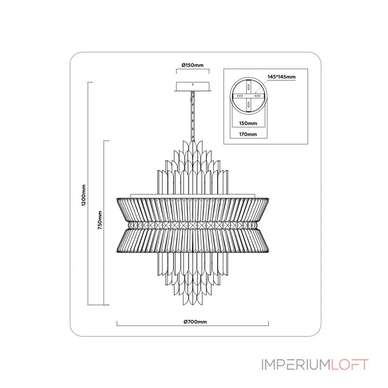 Подвесная люстра Ambrella HIGH LIGHT LH41023 Подвесная люстра Ambrella HIGH LIGHT LH41023
