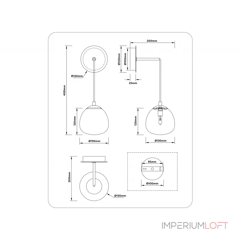 Светильник настенный Ambrella HIGH LIGHT LH51005 Светильник настенный Ambrella HIGH LIGHT LH51005
