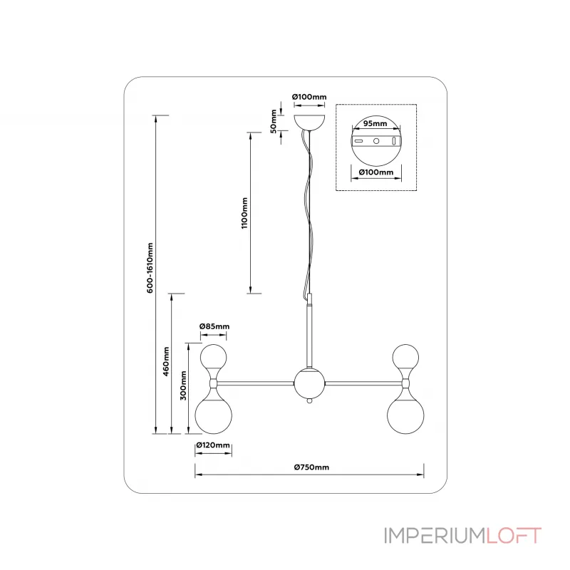 Подвесная люстра Ambrella HIGH LIGHT LH51051