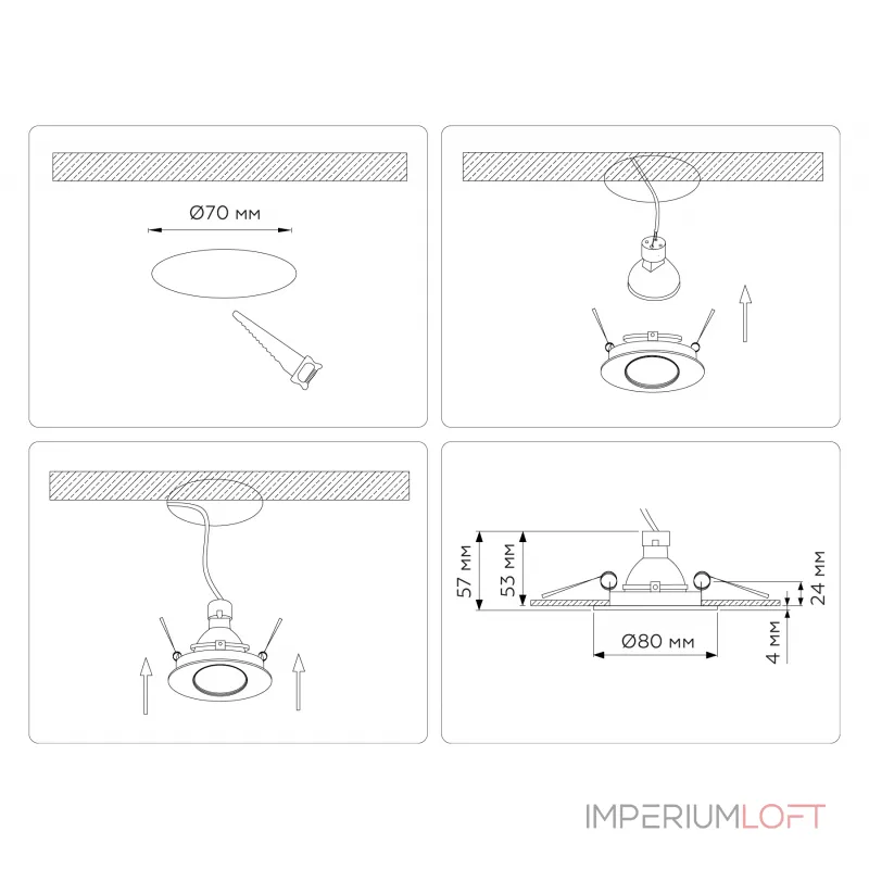 Светильник встраиваемый Ambrella TECHNO SPOT TN102816 от ImperiumLoft