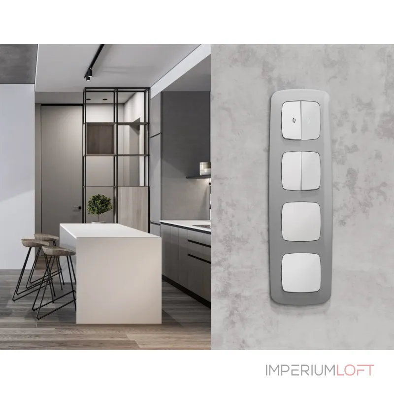 Комплект механизма 2-клавишного перекрестного выключателя 10A-250V Ambrella Volt QUANT OMEGA MO103030 от ImperiumLoft Комплект механизма 2-клавишного перекрестного выключателя 10A-250V Ambrella Volt QUANT OMEGA MO103030 от ImperiumLoft