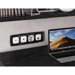 Комплект механизма компьютерной розетки RJ-45 (8P8C) CAT6A экранированной с автоматической защитной шторкой Ambrella Volt QUANT OMEGA MO112005 от ImperiumLoft