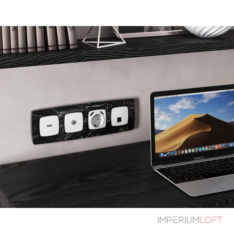 Комплект механизма компьютерной розетки RJ-45 (8P8C) CAT6A экранированной с автоматической защитной шторкой Ambrella Volt QUANT OMEGA MO132005 от ImperiumLoft Комплект механизма компьютерной розетки RJ-45 (8P8C) CAT6A экранированной с автоматической защитной шторкой Ambrella Volt QUANT OMEGA MO132005 от ImperiumLoft