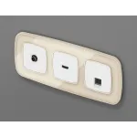 Комплект механизма компьютерной розетки RJ-45 (8P8C) CAT6A экранированной с автоматической защитной шторкой Ambrella Volt QUANT OMEGA MO132005 от ImperiumLoft