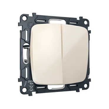 Комплект механизма 2-клавишного перекрестного выключателя 10A-250V Ambrella Volt QUANT OMEGA MO303030