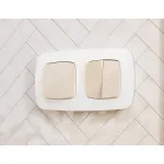 Комплект механизма 2-клавишного перекрестного выключателя 10A-250V Ambrella Volt QUANT OMEGA MO303030 от ImperiumLoft