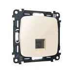 Комплект механизма компьютерной розетки RJ-45 (8P8C) CAT6A экранированной с автоматической защитной шторкой Ambrella Volt MO MO312005
