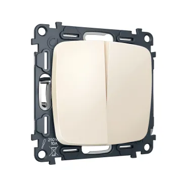 Комплект механизма 2-клавишного перекрестного выключателя 10A-250V Ambrella Volt QUANT OMEGA MO323030 Комплект механизма 2-клавишного перекрестного выключателя 10A-250V Ambrella Volt QUANT OMEGA MO323030