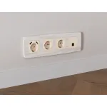Комплект механизма компьютерной розетки RJ-45 (8P8C) CAT6A экранированной с автоматической защитной шторкой Ambrella Volt MO MO332005