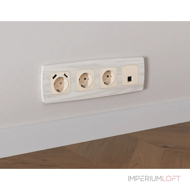 Комплект механизма компьютерной розетки RJ-45 (8P8C) CAT6A экранированной с автоматической защитной шторкой Ambrella Volt MO MO332005 Комплект механизма компьютерной розетки RJ-45 (8P8C) CAT6A экранированной с автоматической защитной шторкой Ambrella Volt MO MO332005