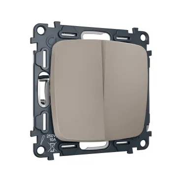 Комплект механизма 2-клавишного перекрестного выключателя 10A-250V Ambrella Volt QUANT OMEGA MO363030