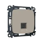 Комплект механизма компьютерной розетки RJ-45 (8P8C) CAT6A экранированной с автоматической защитной шторкой Ambrella Volt QUANT OMEGA MO372005 от ImperiumLoft