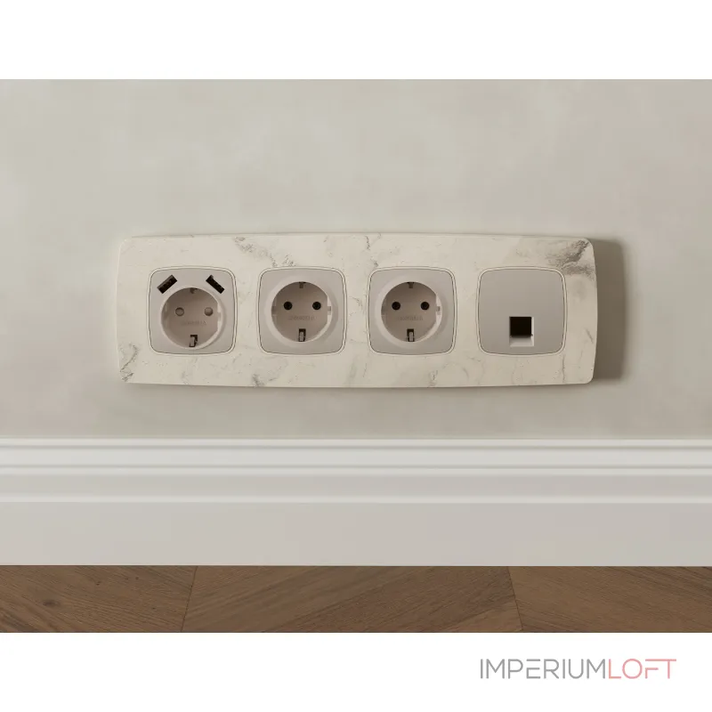 Комплект механизма компьютерной розетки RJ-45 (8P8C) CAT6A экранированной с автоматической защитной шторкой Ambrella Volt QUANT OMEGA MO372005 от ImperiumLoft Комплект механизма компьютерной розетки RJ-45 (8P8C) CAT6A экранированной с автоматической защитной шторкой Ambrella Volt QUANT OMEGA MO372005 от ImperiumLoft