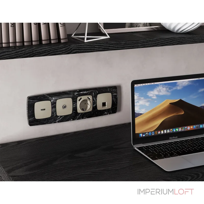 Комплект механизма компьютерной розетки RJ-45 (8P8C) CAT6A экранированной с автоматической защитной шторкой Ambrella Volt QUANT OMEGA MO372005 от ImperiumLoft Комплект механизма компьютерной розетки RJ-45 (8P8C) CAT6A экранированной с автоматической защитной шторкой Ambrella Volt QUANT OMEGA MO372005 от ImperiumLoft