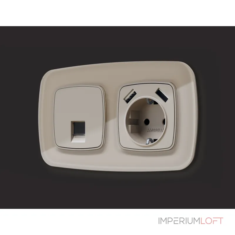 Комплект механизма компьютерной розетки RJ-45 (8P8C) CAT6A экранированной с автоматической защитной шторкой Ambrella Volt QUANT OMEGA MO372005 от ImperiumLoft Комплект механизма компьютерной розетки RJ-45 (8P8C) CAT6A экранированной с автоматической защитной шторкой Ambrella Volt QUANT OMEGA MO372005 от ImperiumLoft