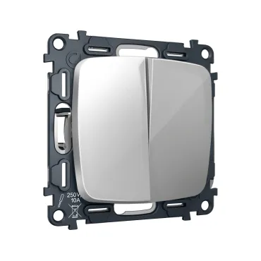 Комплект механизма 2-клавишного перекрестного выключателя 10A-250V Ambrella Volt QUANT OMEGA MO403030