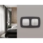 Комплект механизма 2-клавишного перекрестного выключателя 10A-250V Ambrella Volt QUANT OMEGA MO403030 от ImperiumLoft