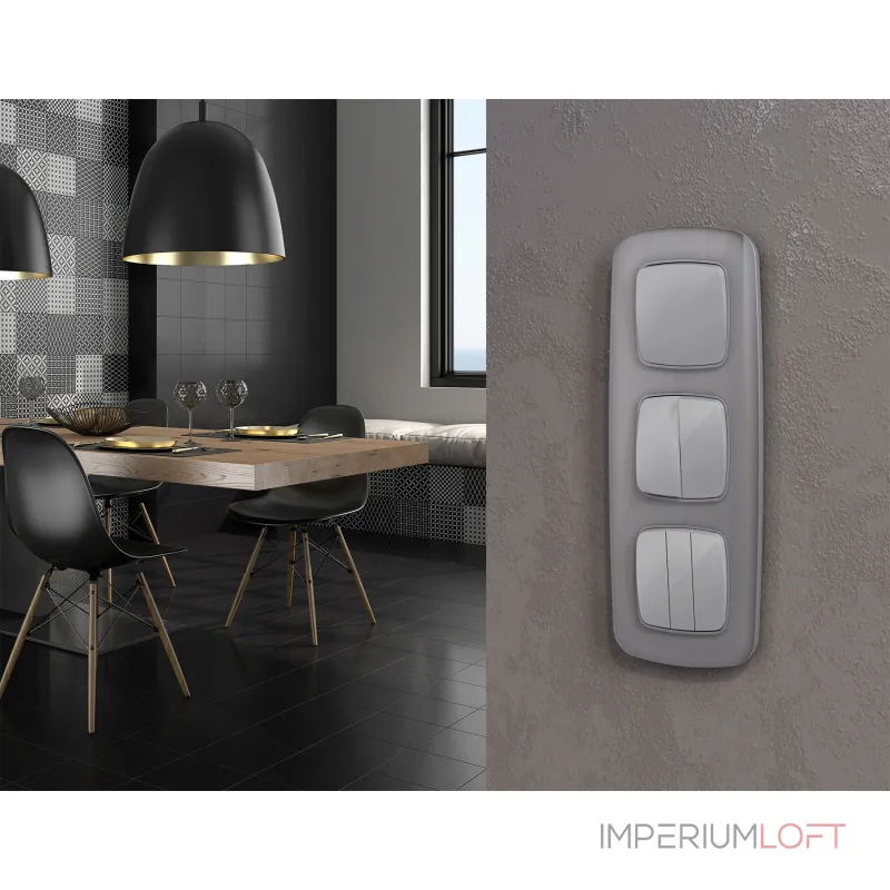 Комплект механизма 2-клавишного перекрестного выключателя 10A-250V Ambrella Volt QUANT OMEGA MO403030 от ImperiumLoft Комплект механизма 2-клавишного перекрестного выключателя 10A-250V Ambrella Volt QUANT OMEGA MO403030 от ImperiumLoft