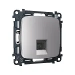 Комплект механизма компьютерной розетки RJ-45 (8P8C) CAT6A экранированной с автоматической защитной шторкой Ambrella Volt QUANT OMEGA MO512005 от ImperiumLoft