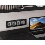 Комплект механизма компьютерной розетки RJ-45 (8P8C) CAT6A экранированной с автоматической защитной шторкой Ambrella Volt QUANT OMEGA MO512005 от ImperiumLoft