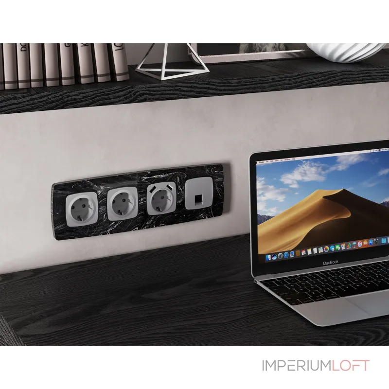 Комплект механизма компьютерной розетки RJ-45 (8P8C) CAT6A экранированной с автоматической защитной шторкой Ambrella Volt QUANT OMEGA MO512005 от ImperiumLoft Комплект механизма компьютерной розетки RJ-45 (8P8C) CAT6A экранированной с автоматической защитной шторкой Ambrella Volt QUANT OMEGA MO512005 от ImperiumLoft